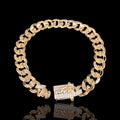 Diamond Cut Round Cuban Chain Guadalupe San Judas Bracelet