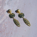 Golden Concho Statement Earrings