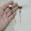 Golden Concho & Turquoise Drops