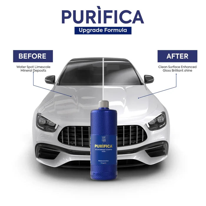 Labocosmetica PURIFICA Acidic Car Shampoo for Ceramic Coatings | Removes Water Spots, Mineral Deposits & Limescale