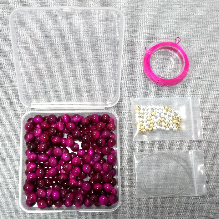LINK4 Presentski_diy---VIP 8mm Beads(Around 160 pcs) with Box Needles Strings Spacers