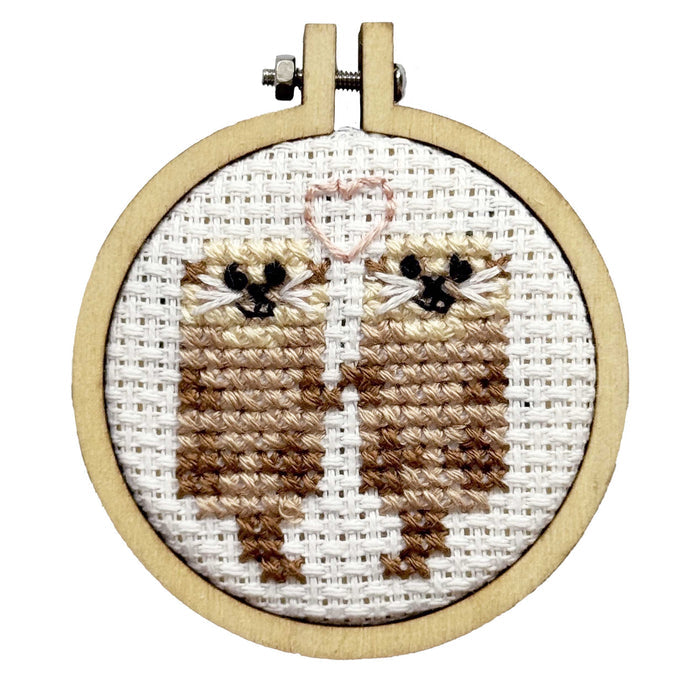 Mini Matchbox Cross Stitch Kit - You're Otterly Amazing-Stitched Modern
