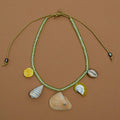 Mint Green Shell Charm Necklace