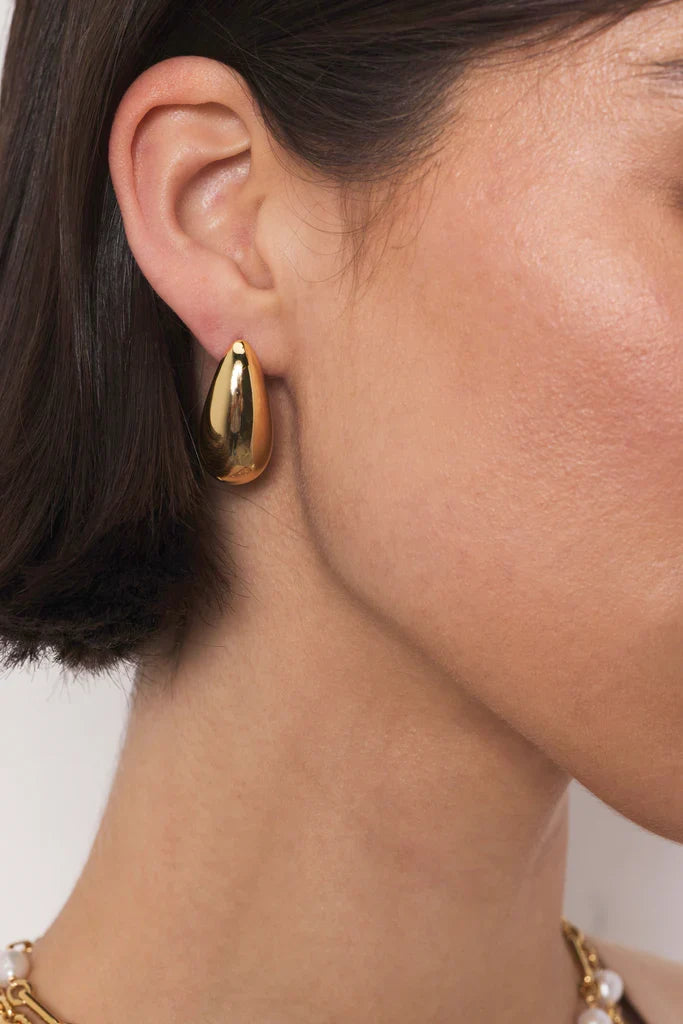 18K Gold-Filled Puffy Golden Cloud Earrings