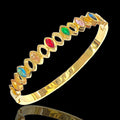 OLS 0074 -18K Gold Filled Oro Laminado BANGLE - KUANIA