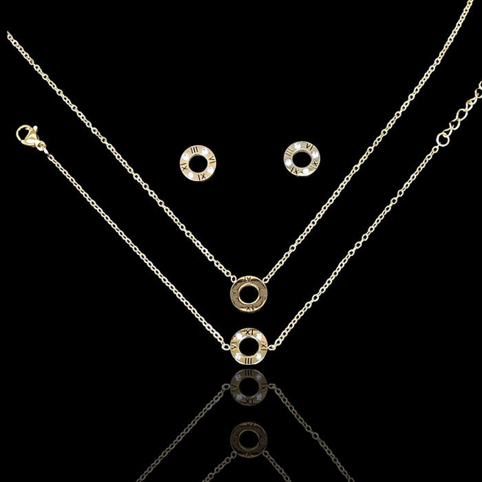 OLXS 0122 -18K Gold Filled Oro Laminado SET - KUANIA