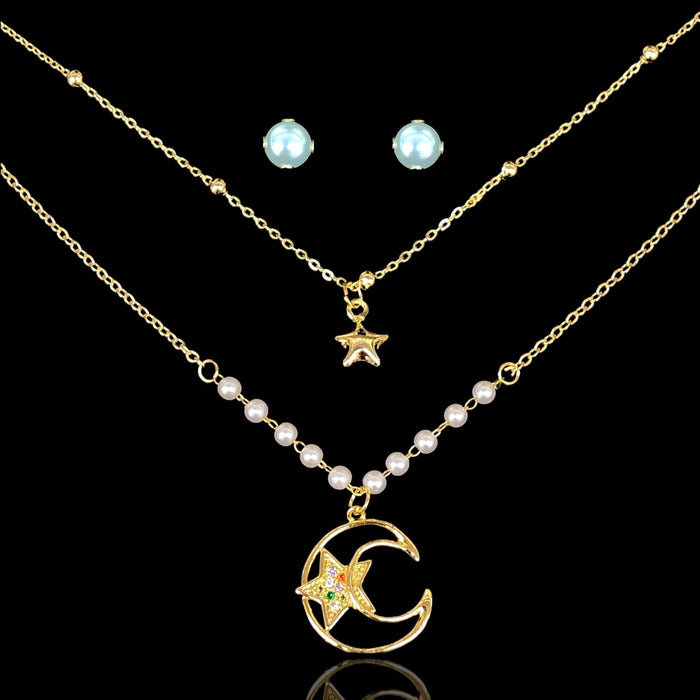 OLXS 0134 -18K Gold Filled Oro Laminado SET - KUANIA