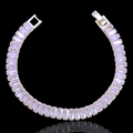 Oro Laminado Gold Filled 7mm Baguette CZ Tennis Bracelet