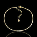 Oro Laminado Gold Filled Dazzling Cubic Zirconia Anklet