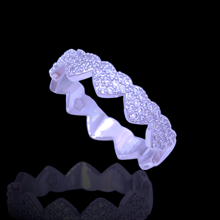 Oro Laminado Gold Filled Eternal Forever Heart Ring
