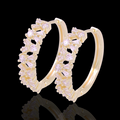 Oro Laminado Gold Filled Florentine Luxe Hoop Earrings