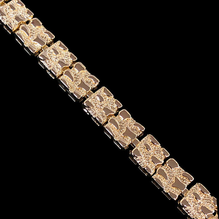 Oro Laminado Gold Filled French Style Nugget Bracelet (5.5mm)