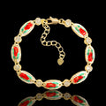 Oro Laminado Gold Filled Guadalupe Prayer Zirconia Bracelet