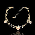 18K Gold-Filled Heart of Gold Bracelet- kuania oro laminado