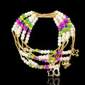 Oro Laminado Gold Filled Mystic Crystal Charm Bracelets