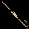 Oro Laminado Gold Filled San Judas Miami Cuban Bracelet
