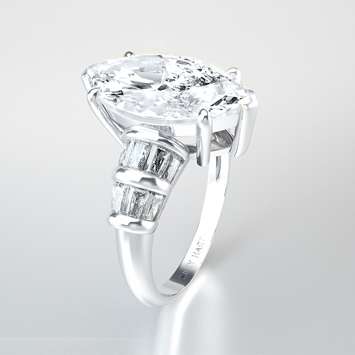 Oval Cut 925 Sterling Silver Engagement Ring