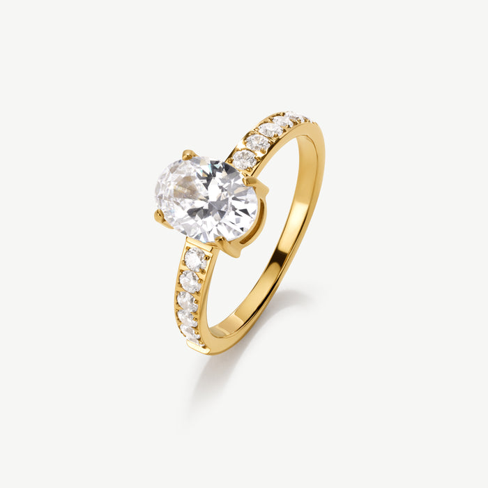 Oval Solitaire Ring 1ct