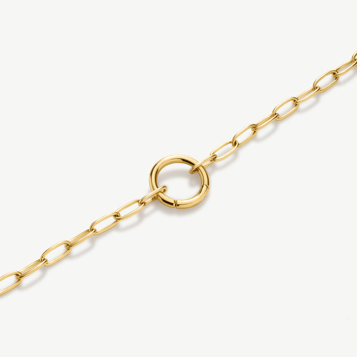 Paperclip Chain Charm Bracelet