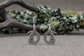 vkngjewelry Earrings Wolf on Crescent Moon  925 Sterling Silver Earrings