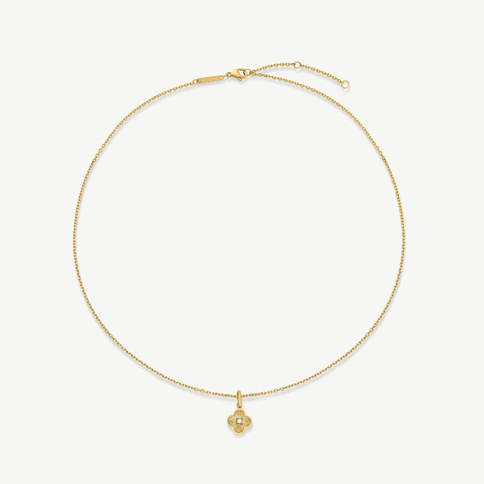 Pleated Clover Necklace