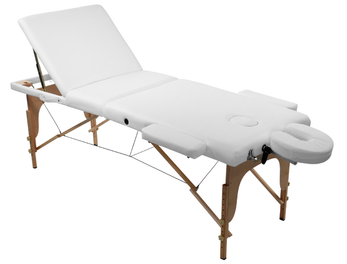 Portable massage bed | back-lift function | Black | White