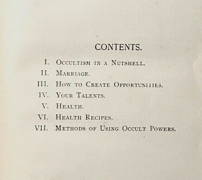 PRACTICAL OCCULTISM: Thought Forces - Loomis, 1899 - OCCULT POWERS MANIFESTATION