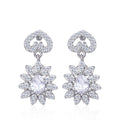 Presentski Love Studs Dangle Floral Earrings