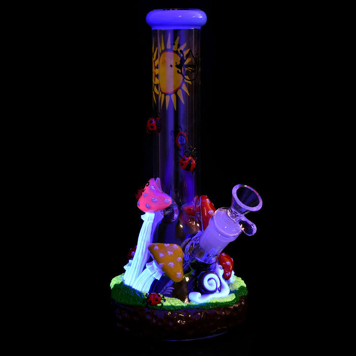 Pulsar Ladybug Shroom Beaker Water Pipe 10.25" - INHALCO