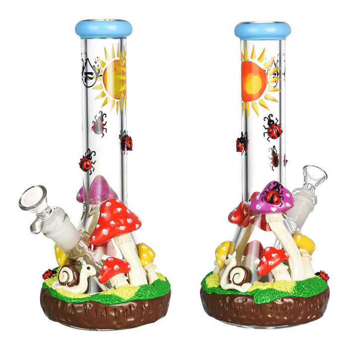 Pulsar Ladybug Shroom Beaker Water Pipe 10.25" - INHALCO