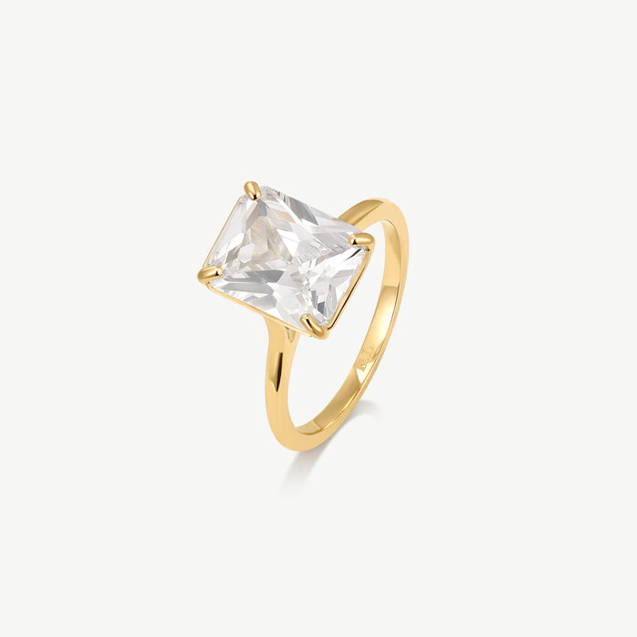 Radiant Solitaire Diamond-Inspired Ring 3ct