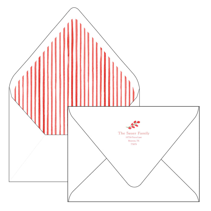 red berry frame | holiday card | be sweet ink
