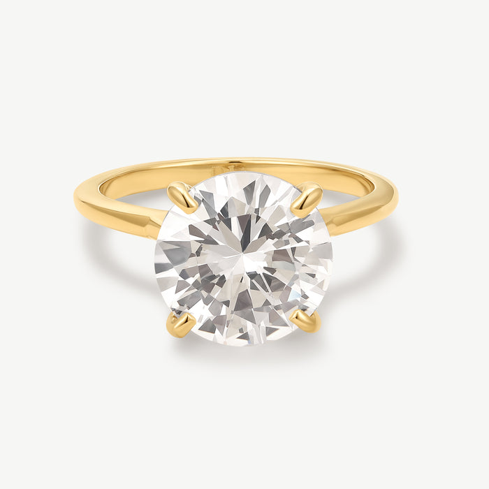Round Solitaire Diamond-Inspired Ring 3ct