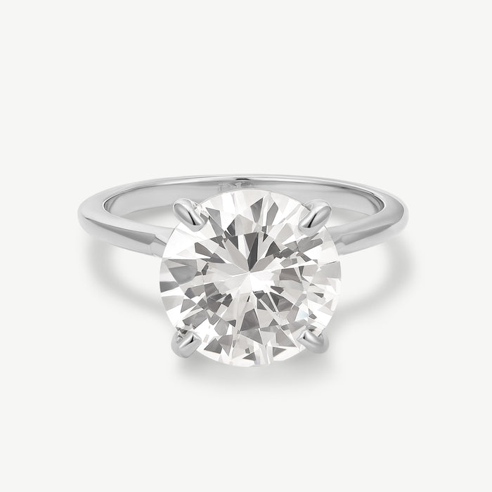 Round Solitaire Diamond-Inspired Ring 3ct
