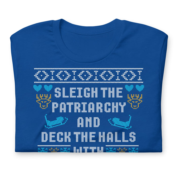 Sleigh the Patriarchy Blue Tee