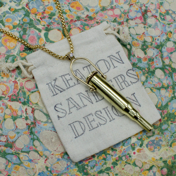Sparkle Bullet Casing Necklace
