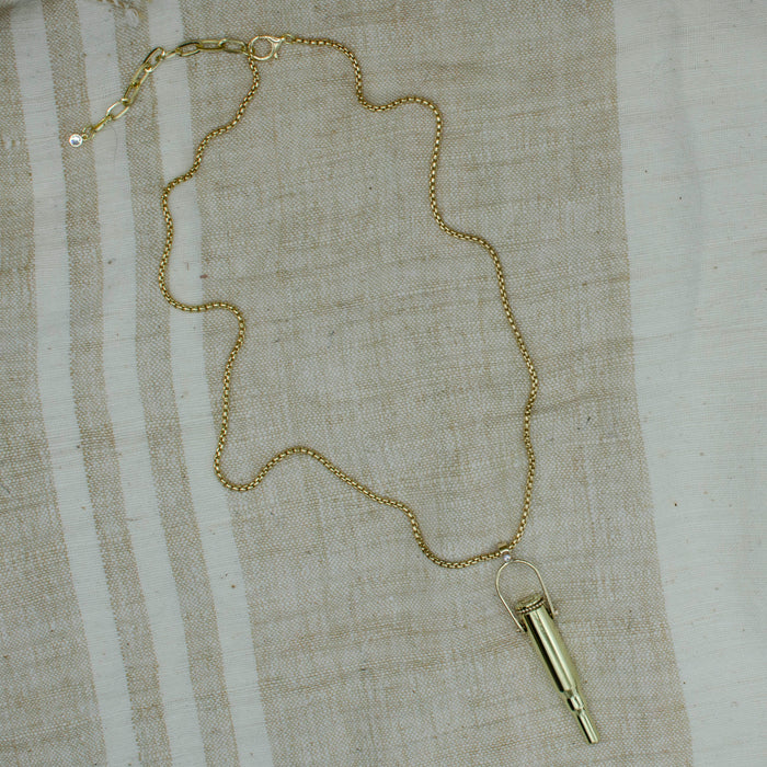 Sparkle Bullet Casing Necklace