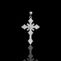 925 Sterling Silver Radiant CZ Cross Pendant - Kuania 925 Sterling Silver
