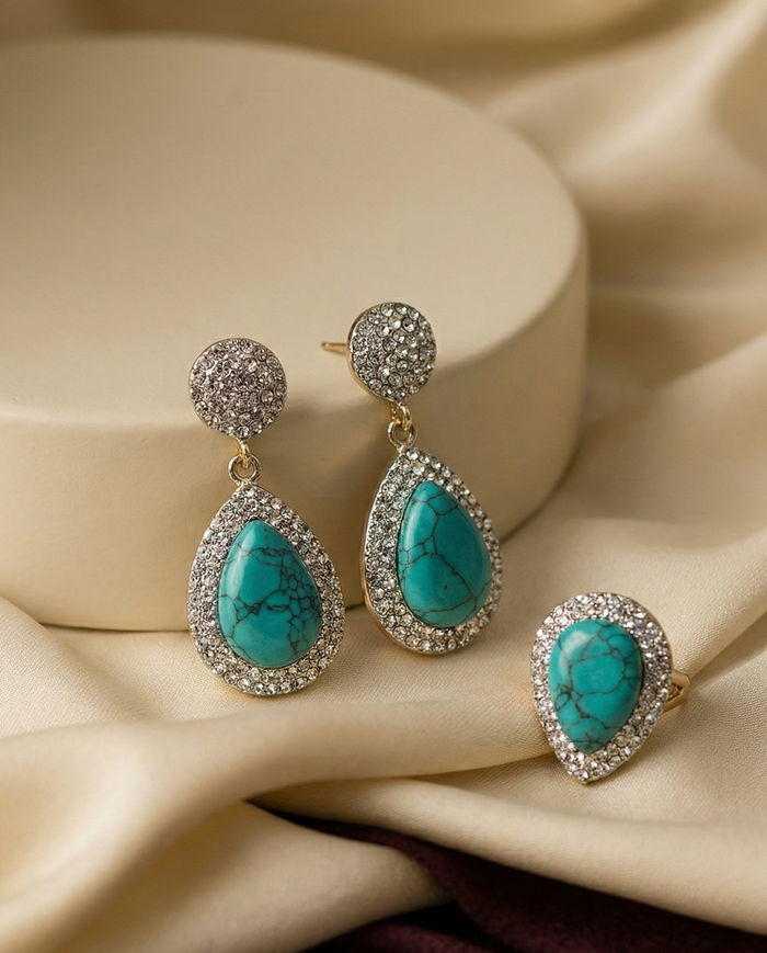 Turkish Jewellery Set Turkuaz Set Pakistan | BlingnFair