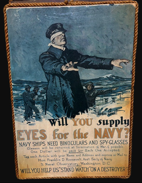 U.S. Navy WWI Poster Reproduction – Lawson Wood “Eyes for the Navy”