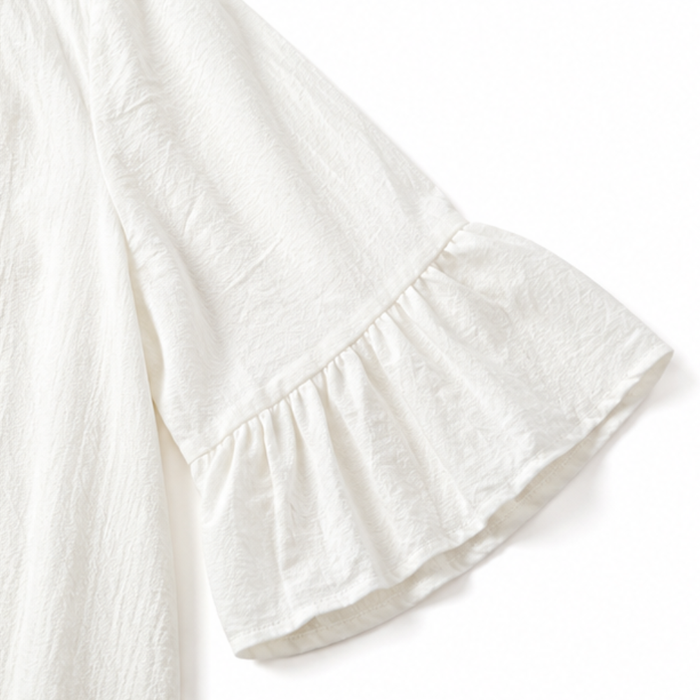 Wearbella – V-Neck Ruffle Sleeve Midi Dress